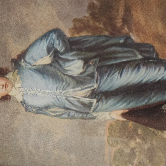 Vintage Thomas Lawrence Blue Boy & Pinkie Framed Black & Gold Victorian Art - Picture 7 of 12